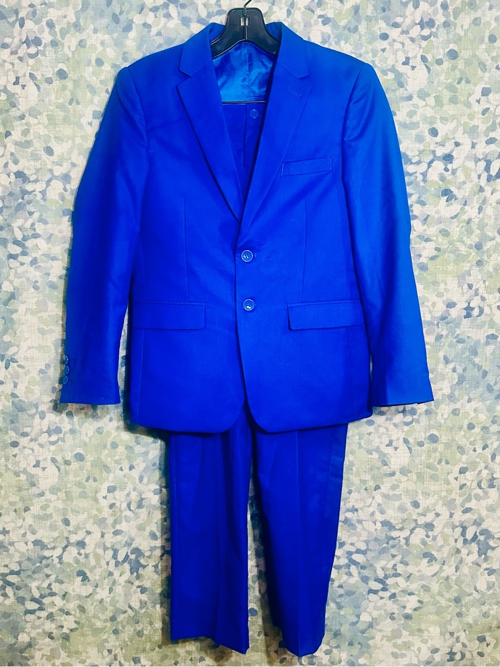 Boys 12 Blue 3 Piece Suit Set Jacket Vest Pants Formal Wedding Prom